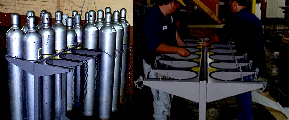 Floor Mounted Compressed Gas Cylinder Storage